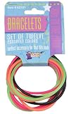 80s Color Rubber Bracelet Set