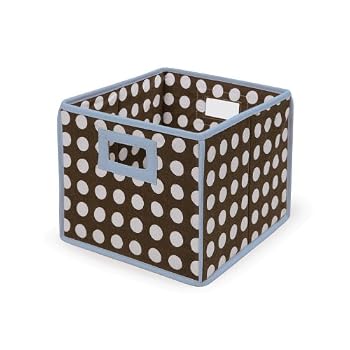 Set A Shopping Price Drop Alert For Badger Basket Folding Nursery Basket/Storage Cube, Brown Dot/Blue