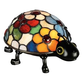 Quoizel Tiffany 1 Light Flowered Lady Bug Accent Lamp