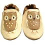 Tiny's - Chaussons de b�b� en cuir doux - Cr�me Hibou