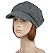 Vbiger Men and Women's Wool Fedora Newboys Hat (Grey)