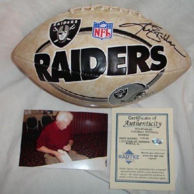 Ken Stabler Autographed/Hand Signed Oakland Raiders Fotoball Football