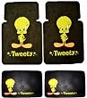 4PC Classic Tweety Bird Rubber Front Floor Mats & Rear Mats Combo Kit