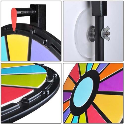 24in 16 Slots Spinning Prize Wheel with Tripod Stand