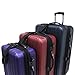 Traveler's Choice Tasmania 100% Pure Polycarbonate Expandable Spinner Luggage, Purple, 3-Piece Set