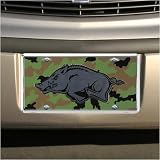 Arkansas Razorbacks Camo Metal License Plate