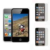 TeckNet iPod Touch 4G Twin Pack Black & White Silicone Case & 2 x Screen Protectors for New Apple iPod Touch 4th Generation - 8GB 32GB 64GB