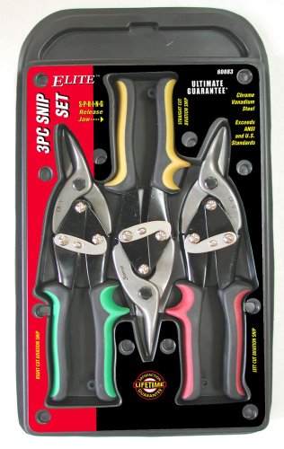 KR Tools 60083 Elite 3-Pieces Aviation Tin Snip Set