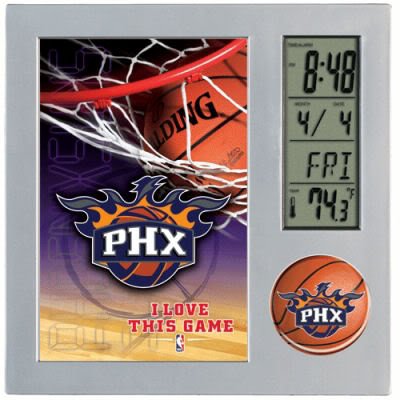 Phoenix Suns Desk Clock with Picture Frame