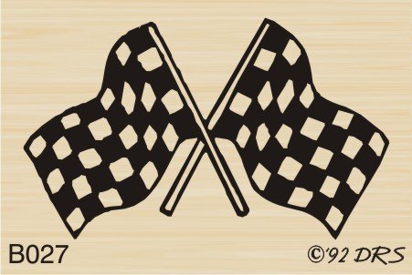 Racing Flags Rubber Stamp by DRS Designs Rubber Stamps
