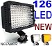 NEEWER® Led CN-126 Ultra High Power 126 LED Digital Camera / Camcorder Video Light, for Canon, Nikon, Pentax, Panasonic, Samsung and Olympus Digital SLR Cameras w/3 FILTERS