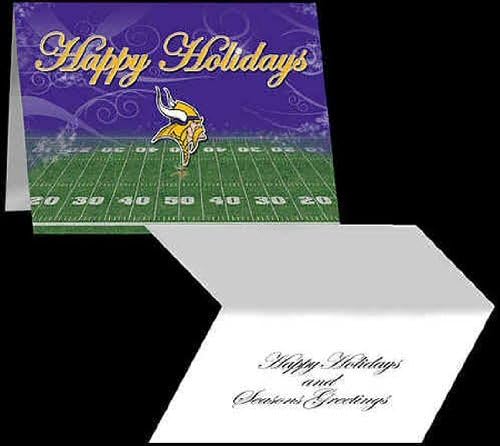Purple Minnesota Vikings Happy Holidays (Christmas) Cards (Box of 21)