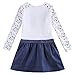 Novatx Princess Baby Long Sleeves Wave Point Winter Girls Dress H5922 White