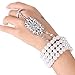 The Great Gatsby Inspired Bridal Flower Pattern Simulated Pearl Bracelet Ring Set Ring Size US 8-9