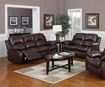 Big Sale Huntington 2-pc Bonded Leather Sofa & Loveseat Set with 4 Recliners