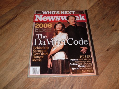 Newsweek, December 26, 2005-January 2, 2006 issue-The Who's Next Issue-Tom Hanks and Audrey Tautou on cover-The Da Vinci Code.
