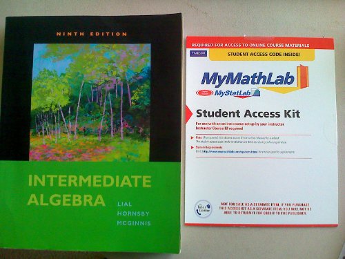 intermediate algebra plus mymathlab student access kit 9th edition