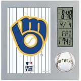 MLB Milwaukee Brewers Digital Desk Clock