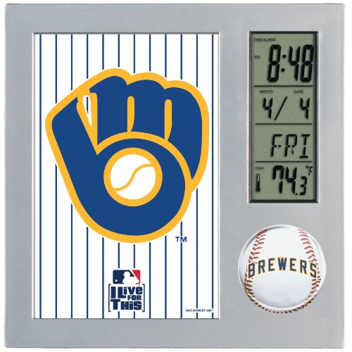 MLB Milwaukee Brewers Digital Desk Clock