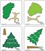 Cuttlekids Cutting Dies 4/Package, Trees