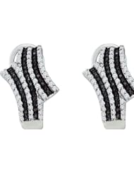 0.94CTW BLACK DIAMOND FASHION EARRING