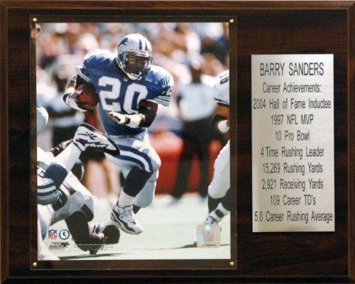 NFL Barry Sanders Detroit Lions Career Stat Plaque