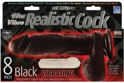 The Vibro Realistic Cock, Black, 8 Inch by The Vibro