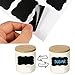 40 Packs Reusable Chalkboard Labels Stickers by Beeasy with 2 Erasable Liquid Chalk Marker ( White & Pink) for Office Home Kitchen's Jars Canisters and Storage