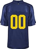 Michigan Wolverines Adidas Team Color Custom Twill Replica Football Jersey