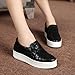 SUNROLAN Liz Women's High Platform Loafer Shoes Leopard Print Flats Fashion Slip On Sneakers