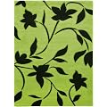 Designer Teppich EDEN 3D Gr�n schwarz 160x230 cm