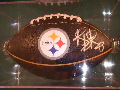 Troy Polamalu Signed Autographed Pittsburgh Steelers Football Coa + Hologram w/ Football Holder
