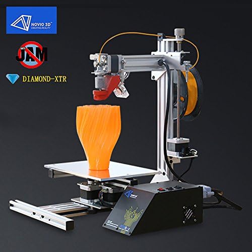 NOVIO 3D 101 Foldable 3D Printer / First In The World Patent Anti Jam Technology / Changeable Nozzle / High Definition Printing / With 3D CNC Transformer