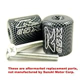 SUZUKI GSXR 600 750 1000 1100 ENGRAVED CARBON BAR ENDS