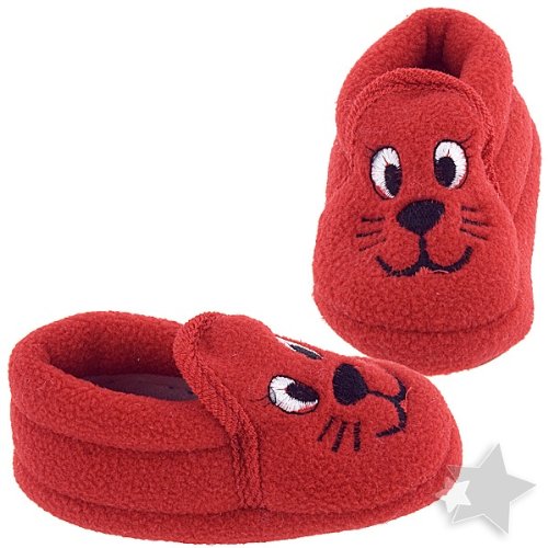 Red Cat Slippers for Infants S 4