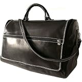 51HePPn44PL. SL160  Floto Leather Taormina Leather Duffle Bag Leather Luggage, Black