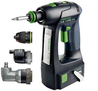 Festool 564374 C15 15V Lithium-Ion 3 Ah Cordless Drill Set