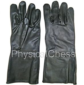 PCGSCA2 Renaissance SCA Fencing Black Leather Gloves, Pair