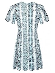 Snake Print Elastane/Polyester Short Sleeves Tunic 