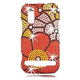 Talon 16909 Full Diamond Bling Phone Shell for Motorola Photon 4G - Red Flo ....