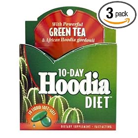 Applied Nutrition 10-Day Hoodia Diet Liquid Soft-Gels, 30-Count Container (Pack of 3)