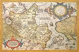 Map of Western Russia - Abraham Ortelius Art Print Poster - 18 x 12