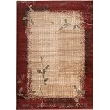 Surya Paramount Rug - Red/Tan PAR-1031, Size: 5'3 W x 7'6 L Rectangular