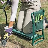 GARDEN FOLDING KNEELER SEAT CHAIR PAD STOOL STEEL FRAME