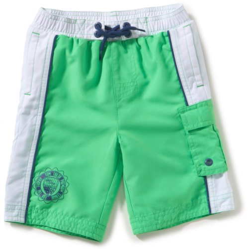 TOM TAILOR Jungen Badeshort 65101966282/beachshort colourblock, Gr. 104/110, Gr&uuml;n (7290) Preisvergleich
