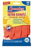 Produkt-Bild: Spontex 12310118 Handschuhe Extra Schutz Gr&ouml;&szlig;e8-8,5, mit verl&auml;ngerter Manschette und Flex-Comfort Innen-Beschichtung, 3 Paar