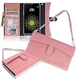LG G5 Wallet Case [3 Credit Card ID Cash] Purse With Wrist Strap, Ultra Slim Fit TPU Jelly PU Leather Mobile Phone Flip Diary Folio Cover Small Mini Size Handbag Pouch Clutch Bag LGG5 (Indigo Pink)