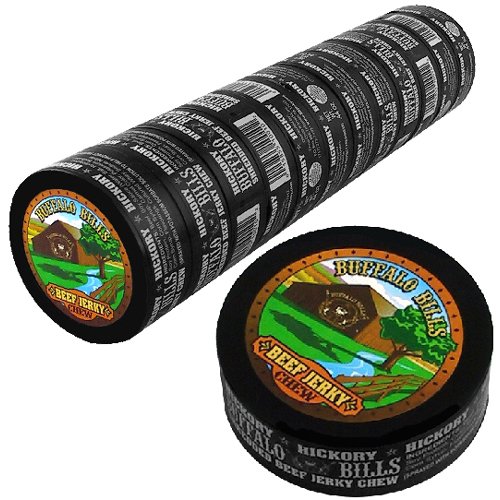 Buffalo Bills 0.44oz Hickory Shredded Beef Jerky Chew (12 cans of beef jerky chew per roll)