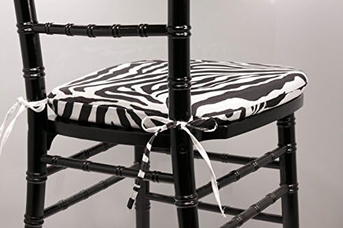 Zebra Chiavari Cushion w/ Ties by VF