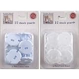 12-Pack Shock Guards, White Plastic